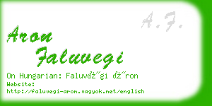 aron faluvegi business card